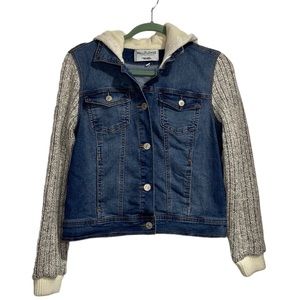 Wallflower Authentic Denim Junior Girl's The Dreamer Fit Hooded Jacket Size L